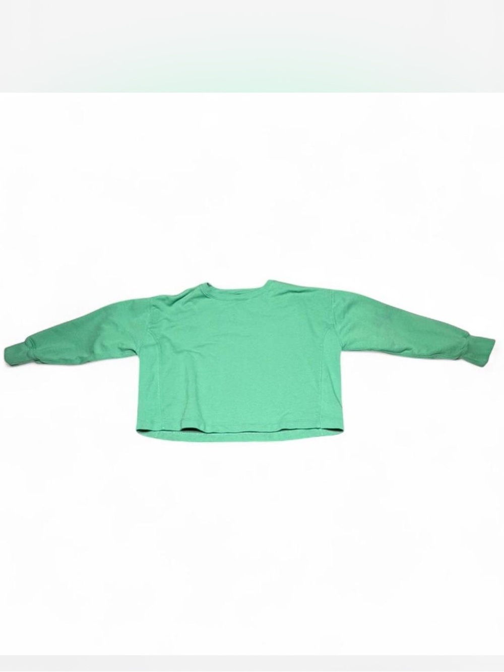 J. Crew Mint Green Crop Long Sleeve Top